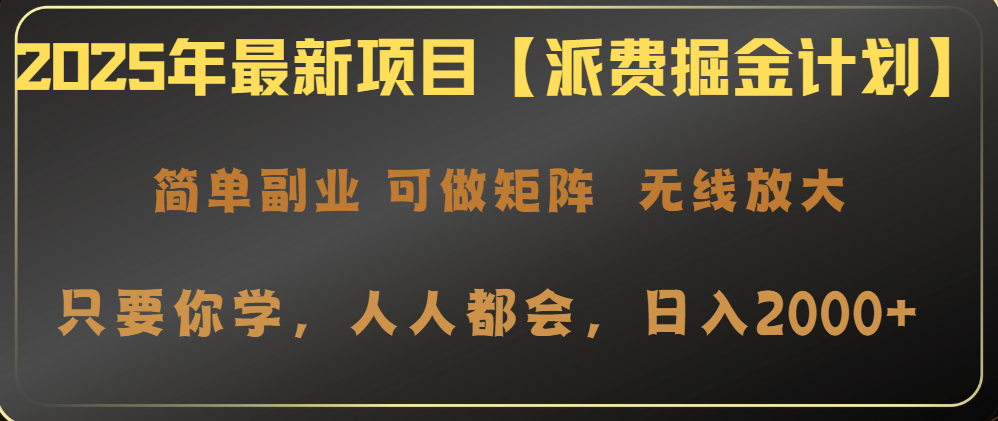 2025年最新项目【派费掘金计划】操作简单，日入2000+-天韵资源网