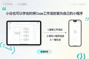 小白也可以学会的将coze工作流封装为自己的小程序-天韵资源网
