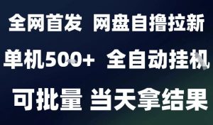 2025最新九月网盘自撸拉新，全自动运行，解放双手，日入5张+，小白可玩，批量操作【揭秘】-天韵资源网
