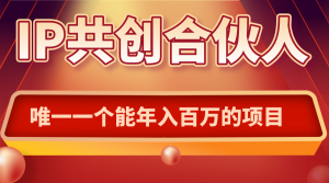 如何通过IP共创合伙人一起合伙“卖项目”-天韵资源网
