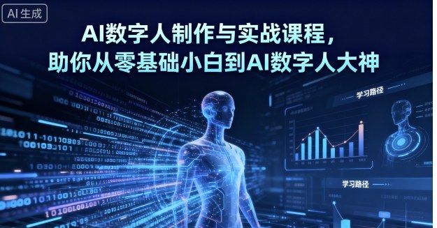 AI数字人制作与实战课程，助你从零基础小白到AI数字人大神-天韵资源网