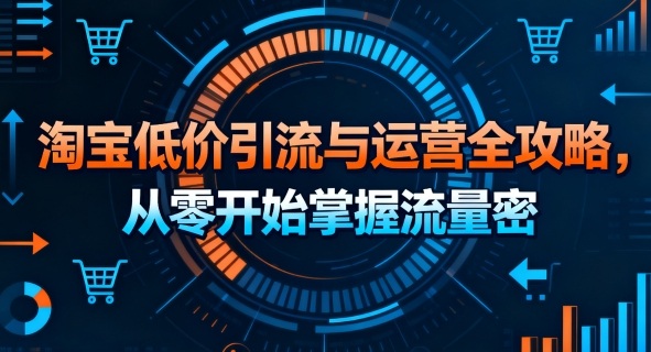 淘宝低价引流与运营全攻略，从零开始掌握流量密码-天韵资源网