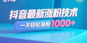 抖音最新涨粉技术，一天轻松涨粉1000+-天韵资源网