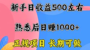 全年可变现项目，收益高无门槛，正规项目，长期可做，一天收益1k+一台电脑在家创业【揭秘】-天韵资源网