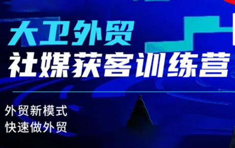 大卫老师·外贸社媒获客独家训练营(更新10月)-天韵资源网