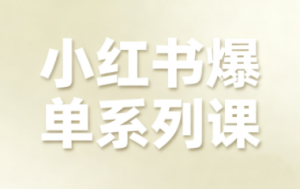 尼采老师·小红书爆单系列课-天韵资源网