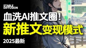最新AI动态电影漫画小说推文，全流程实操教学，小白也能月入1W+-天韵资源网