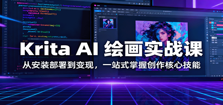 图片[1]-Krita AI 绘画实战课：从安装部署到变现，一站式掌握创作核心技能-天韵资源网