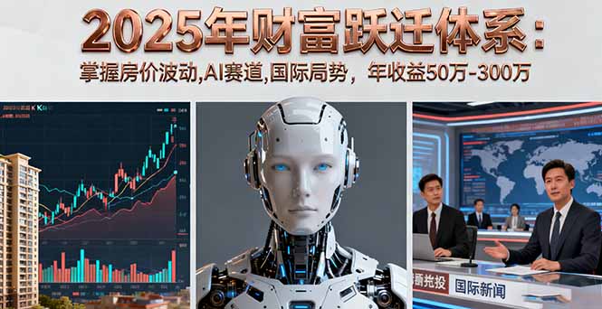 2025年财富跃迁体系：掌握房价波动,AI赛道,国际局势，年收益50万-300万-天韵资源网