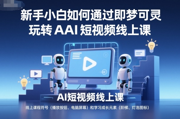新手小白如何通过即梦可灵玩转AI短视频线上课-天韵资源网