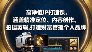 高净值IP打造课，涵盖精准定位、内容创作、拍摄剪辑,打造财富管理个人品牌-天韵资源网