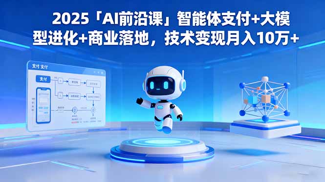 2025「AI前沿课」智能体支付+大模型进化+商业落地,技术变现月入10万+-天韵资源网