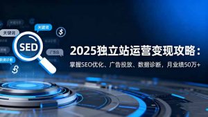 2025独立站运营变现攻略:掌握SEO优化、广告投放、数据诊断,月业绩50万+-天韵资源网
