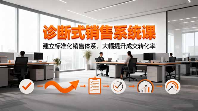 诊断式销售系统课，建立标准化销售体系，大幅提升成交转化率-天韵资源网