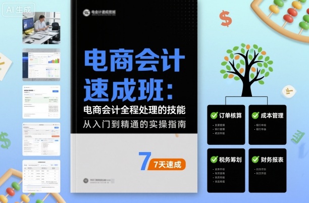 电商会计速成班，电商会计全程处理的技能-天韵资源网