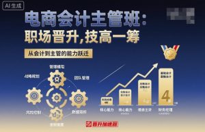 电商会计主管班，职场晋升，技高一筹-天韵资源网