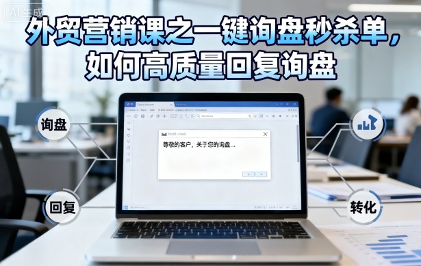 外贸营销课之一键询盘秒杀单，如何高质量回复询盘-天韵资源网