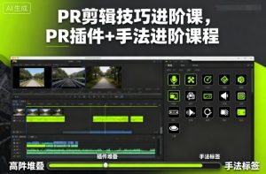 PR剪辑技巧进阶课,PR插件+手法进阶课程-天韵资源网