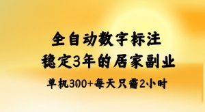 全自动数字标注，稳定3年的蓝海项目，居家也能矩阵开干的副业，单机日入3张+【揭秘】-天韵资源网