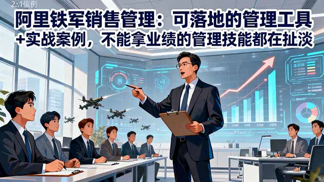 阿里铁军销售管理：可落地的管理工具+实战案例，不能拿业绩的管理都在扯淡-天韵资源网
