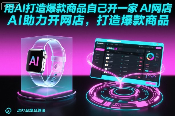 用AI打造爆款商品自己开一家AI网店，AI助力开网店，打造爆款商品-天韵资源网