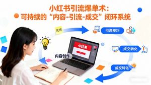 小红书引流爆单术：构建一套低成本 可持续的“内容-引流-成交”闭环系统-天韵资源网