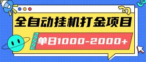 最新全自动挂机玩法长期稳定单日收益1000-2000-天韵资源网