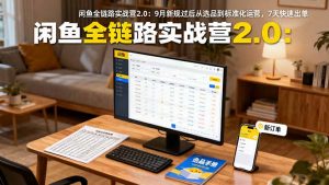 闲鱼全链路实战营2.0：9月新规过后从选品到标准化运营，7天快速出单-天韵资源网