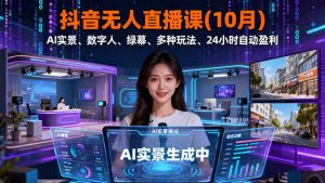 抖音无人直播课(10月-天韵资源网