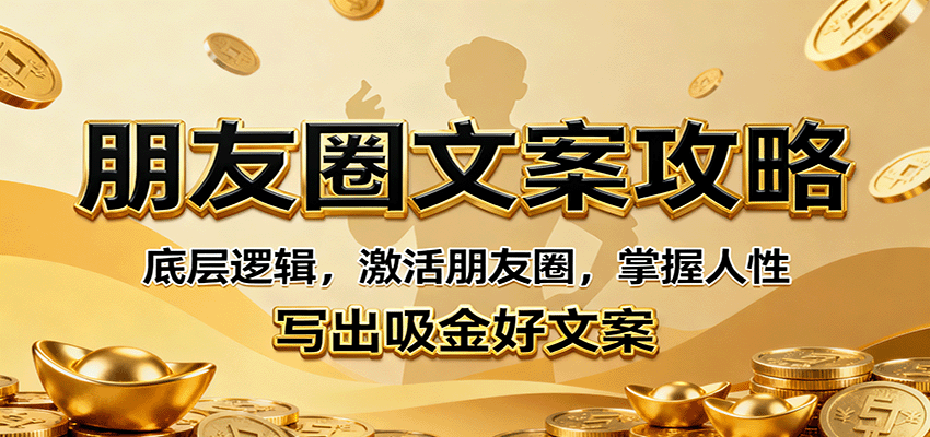 朋友圈文案攻略：底层逻辑，激活朋友圈，掌握人性，写出吸金好文案-天韵资源网