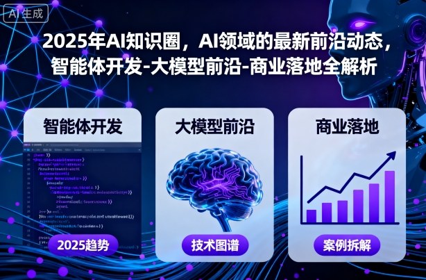 2025年AI知识圈,AI领域的最新前沿动态,智能体开发-大模型前沿-商业落地全解析-天韵资源网