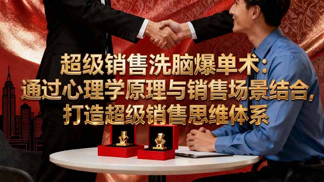 超级销售洗脑爆单术:通过心理学原理与销售场景结合,打造超级销售思维体系-天韵资源网