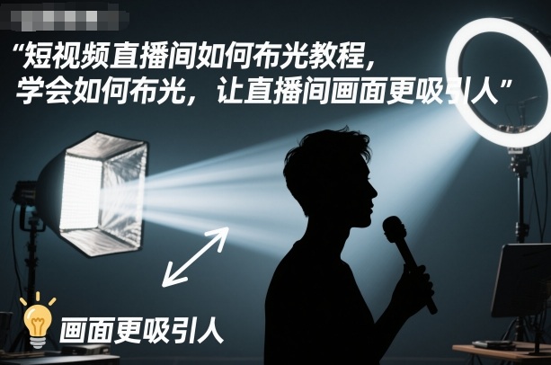 短视频直播间如何布光教程,学会如何布光,让直播间画面更吸引人-天韵资源网