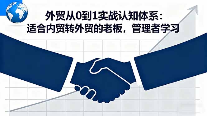 外贸从0到1实战认知体系：适合内贸转外贸的老板，管理者学习-天韵资源网