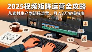 2025短视频矩阵运营全攻略：从素材生产到矩阵运营，月入3万实操指南-天韵资源网