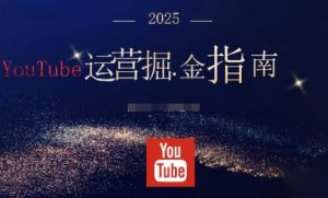 2025油管YouTuBe运营掘金指南,全方位帮你从零搭建油管运营体系-天韵资源网