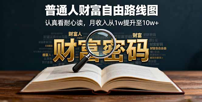 某付费文：普通人财富自由路线图，认真看耐心读，月收入从1w提升至10w+-天韵资源网
