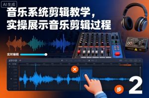 音乐系统剪辑教学，实操展示音乐剪辑过程-天韵资源网
