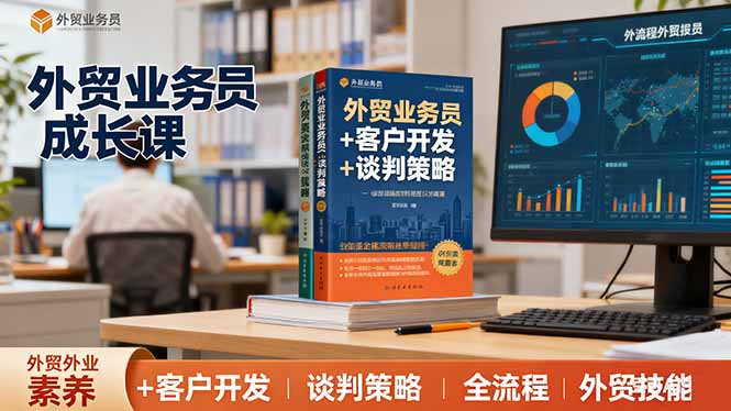 外贸业务员成长课：职业素养+客户开发+谈判策略、掌握全流程外贸技能-天韵资源网