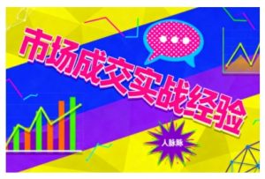 市场成交实战经验，从认知觉醒到实操落地，快速掌握市场开拓与成交核心能力-天韵资源网