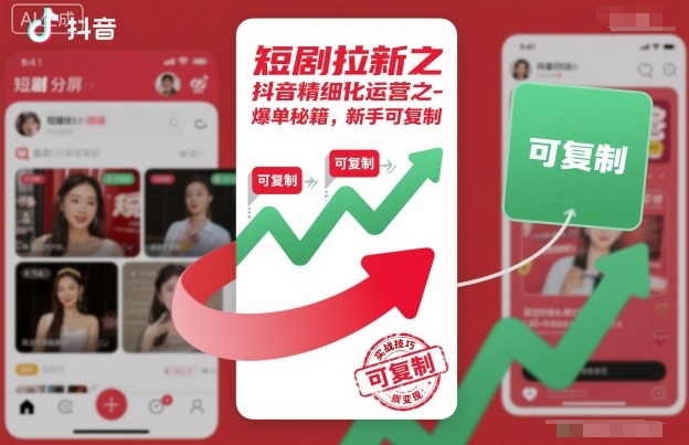 短剧拉新之抖音精细化运营之爆单秘籍,新手可复制-天韵资源网
