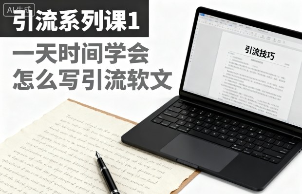 引流系列课1,一天时间学会怎么写引流软文-天韵资源网