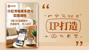 小红书流量变现系统化实操课程，0到1打造爆款IP，光速起号，月入过万-天韵资源网