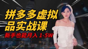 2025 拼多多虚拟品系统实战课，轻资产项目，可矩阵开工作室，新手也能...-天韵资源网