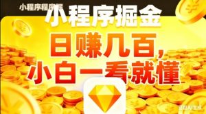 微信小程序掘金项目，日入几张，项目简单，小白一看就懂，5分钟就能学会上手操作【揭秘】-天韵资源网