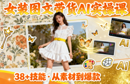 女装图文带货的AI实操课-天韵资源网
