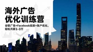 海外广告优化训练营：谷歌广告+Facebook投放+账户优化，轻松月薪1-3万-天韵资源网