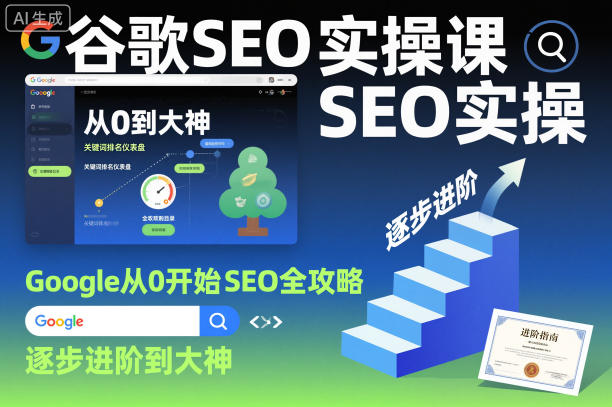 谷歌SEO实操课，Google从0开始SEO全攻略，逐步进阶到大神-天韵资源网