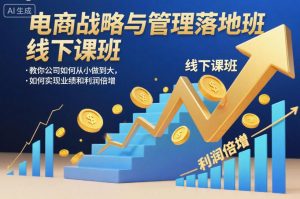 电商战略与管理落地班线下课,教你公司如何从小做到大,如何实现业绩和利润倍增【录音】-天韵资源网