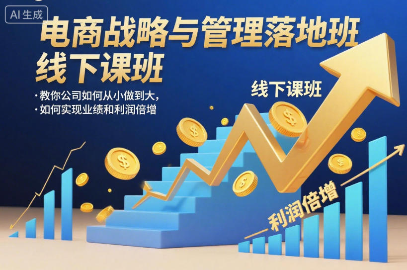 电商战略与管理落地班线下课，教你公司如何从小做到大，如何实现业绩和利润倍增【录音】-天韵资源网